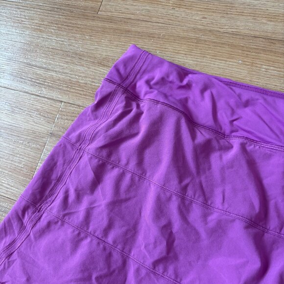Lululemon Athletic Pace Rival Mid Rise Skirt Long Vivid Plum Women’s Size 16 - Picture 3 of 10